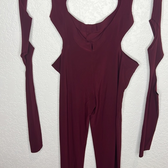 New Norma Kamali Long Sleeve Aztec Catsuit in Plum XS - Picture 7 of 16